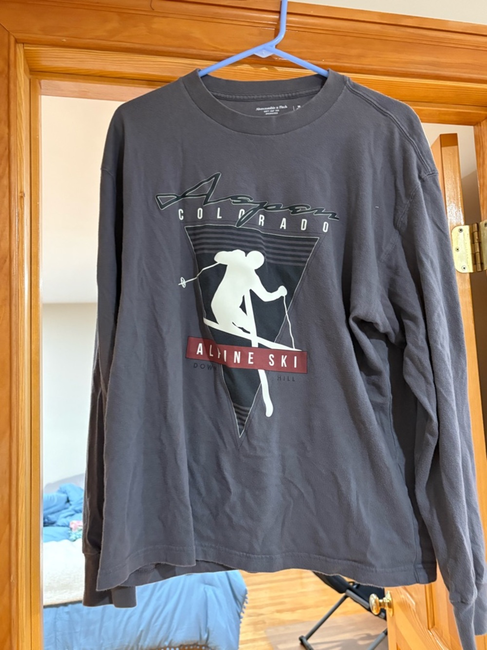 Abercrombie & Fitch Charcoal Alpine Ski Long Sleeve Tee